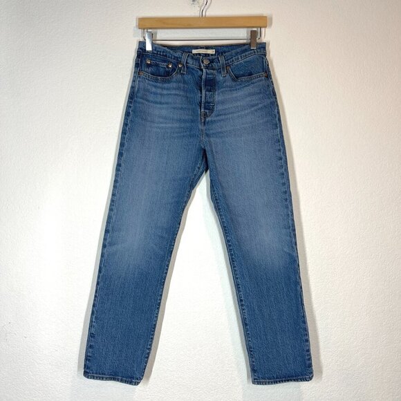 Levi's Wedgie Straight Jeans Button Fly 28 - Picture 3 of 13